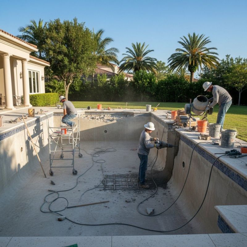Local Concrete Pool Patio Repair pros at work